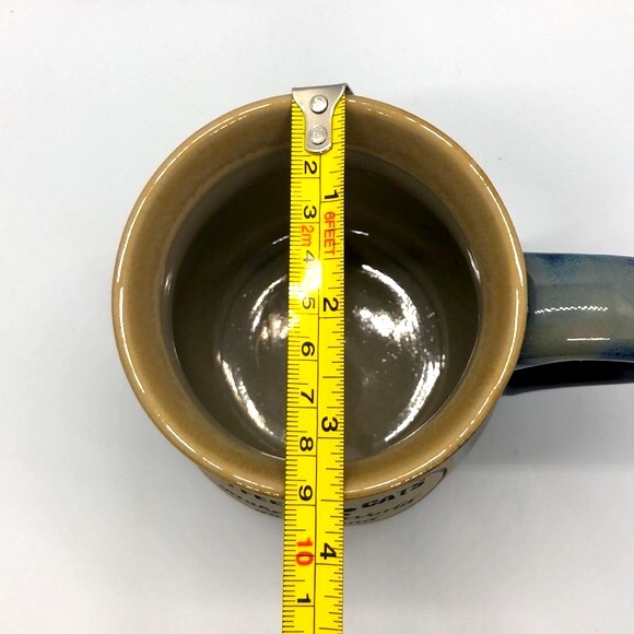 Glazed Ceramic, Pottery-Style Cat Themed Coffee Mug - Picture 6 of 7